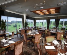 View over Gleddoch House Hotel and Golf Club