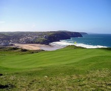 View over Perranporth Golf Club
